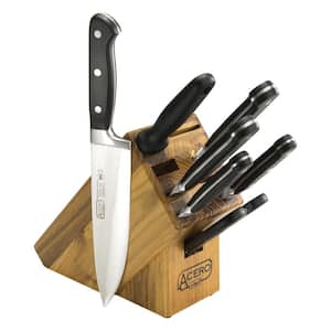 6-Piece Steel Knife Set with Wooden Block