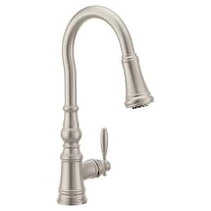 Weymouth Single Handle Pull-Down Sprayer Kitchen Faucet with Optional 3- in -1 Water Filtration in Spot Resist Stainless