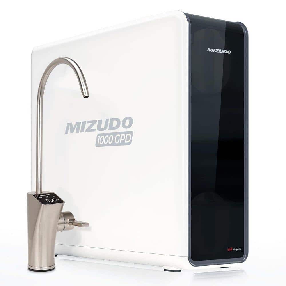 Megaflo 9-Stage Tankless Reverse Osmosis System, 1000 GPD Under Sink RO Water Filter with Display Faucet, CSA Certified