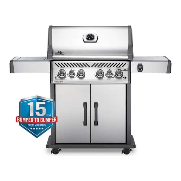 NAPOLEON Rogue 4-Burner Propane Gas Grill in Stainless Steel with Infrared  Rear and Side Burners RSE525RSIBPSS-1 - The Home Depot