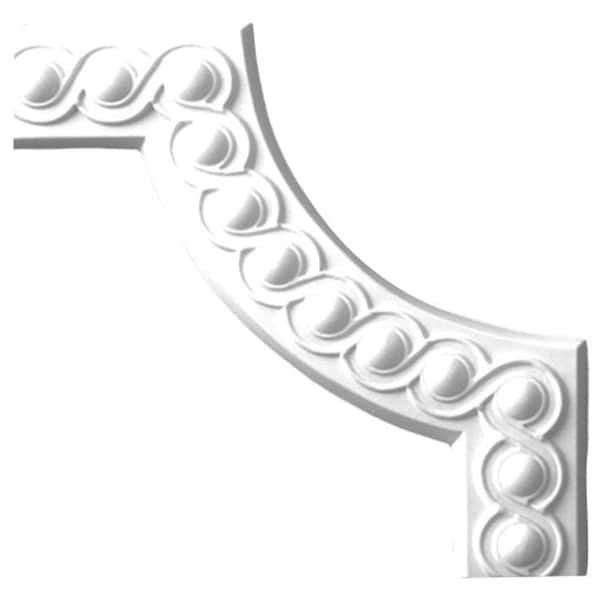 American Pro Decor 1 in. x 10-1/4 in. x 10-1/4 in. x Running Bead Polyurethane Panel Moulding