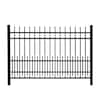 Mainstreet Aluminum Fence 3/4 in. x 2 ft. x 6 ft. Black Aluminum Fence ...