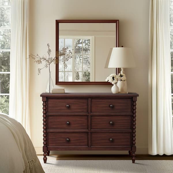 Beckett Morocco Brown 6 Drawer 46 in. Small Chest of Drawers
