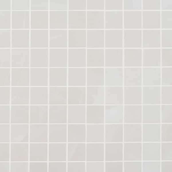 Ivy Hill Tile Saroshi Onyx Bianco 11.81 in. x 11.81 in. Matte Porcelain Floor and Wall Mosaic Tile (0.96 sq. ft./Each)