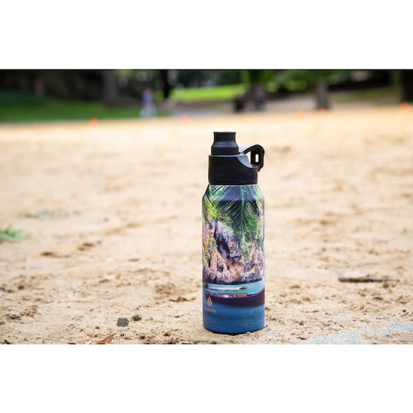 32 oz. Stainless Steel Jumbo Palm Trees Bottle