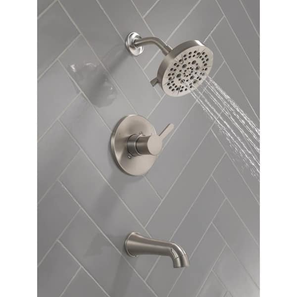 Greydon Single-Handle 5-Spray Tub and Shower Faucet in SpotShield Brushed Nickel (Valve Included)