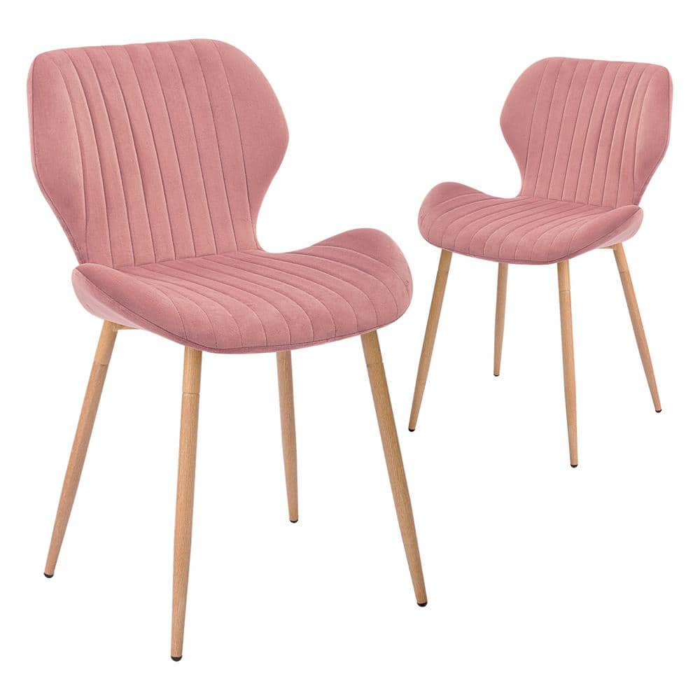 Dining Chairs Mid Century Modern Leisure Upholstered Metal Legs for Kitchen