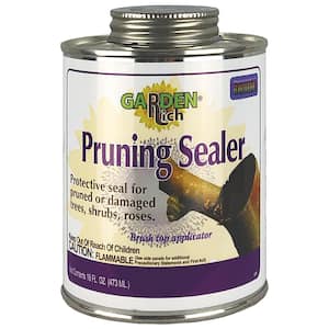 Garden Rich Pruning Sealer with Brush Top Applicator, 16 oz Ready-to-Use Protective Seal for Trees, Shrubs, Roses