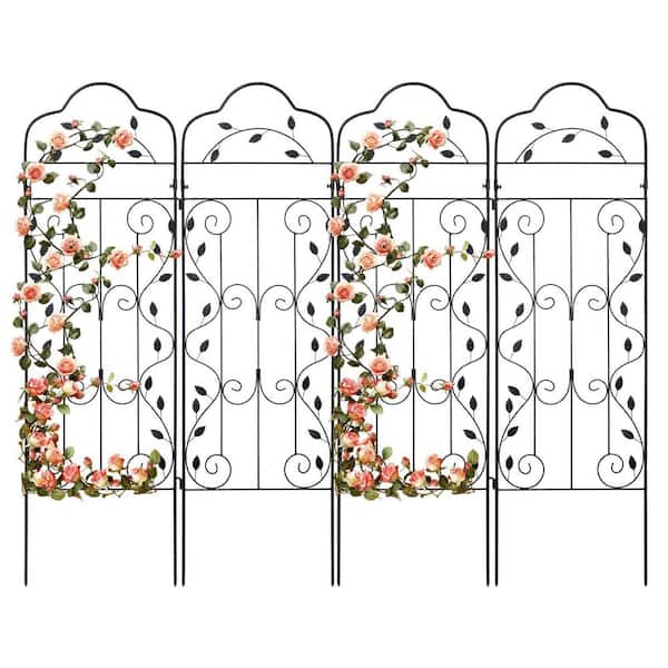 60 x 18 in. Metal Garden Trellis for Climbing Plants Outdoor 4-Packs