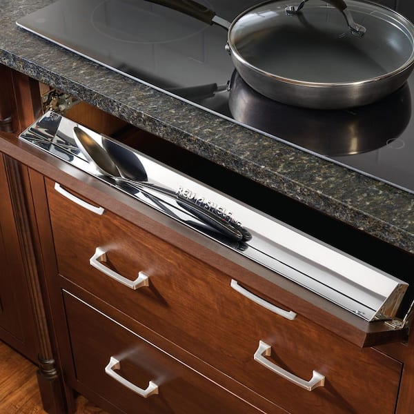 Stainless Steel 25 in. Tip Out Tray for Sink Base Cabinet with Soft-Close