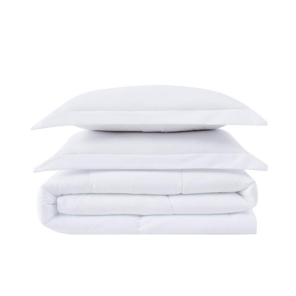 TRULY CALM Everyday Antimicrobial 3Piece White Microfiber Full/Queen