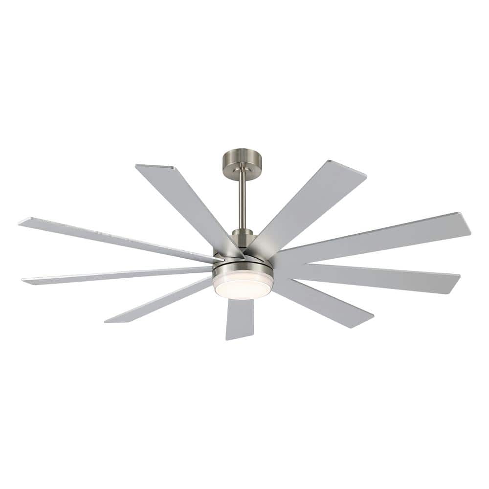 84 in. 9 Blades LED Indoor Nickel and Grey Ceiling Fan with Remote price history on PriceWatchPro