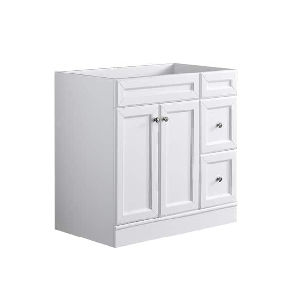 JimsMaison 35 in. W x 21 in. D x 35 in. H Bath Vanity Cabinet without ...