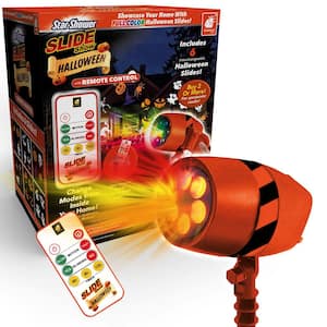 Slide Show Halloween LED Projector, AS-SEEN-ON-TV, Hassle-Free, Includes 6 Spooky Slides & Remote