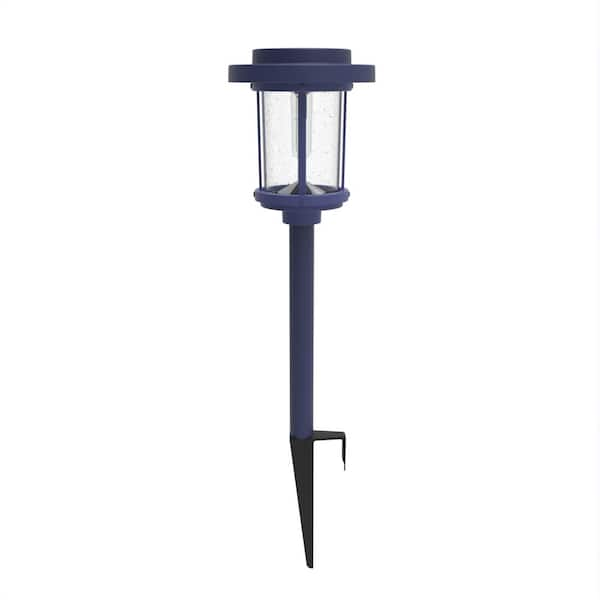 Hampton bay solar bronze led integrated deals 10 lumens metal and glass path light