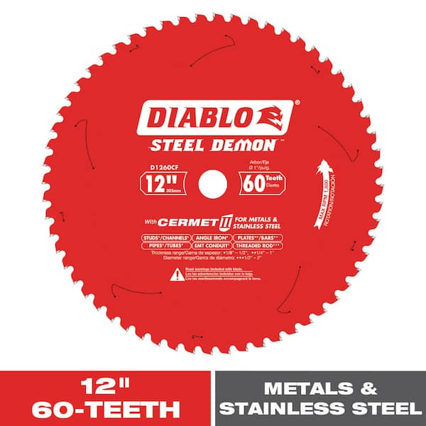 12in. x 60-Teeth Steel Demon Cermet II Saw Blade for Medium Metal