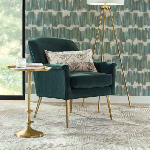 Bellkirk Round Gold Metal Accent Table (14.5 in. W x 22.25 in. H)