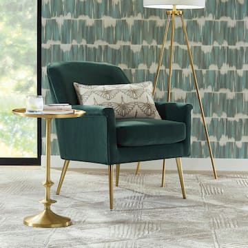 StyleWell Blairmore Verdite Green Velvet Upholstered Accent Chair 280