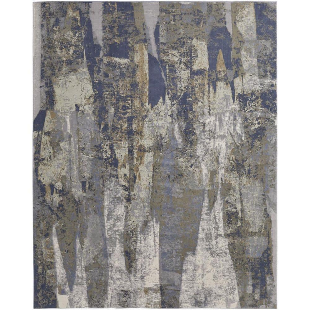 Blue, Gray 2 ft. x 3 ft.  Abstract Area Runner price history on PriceWatchPro