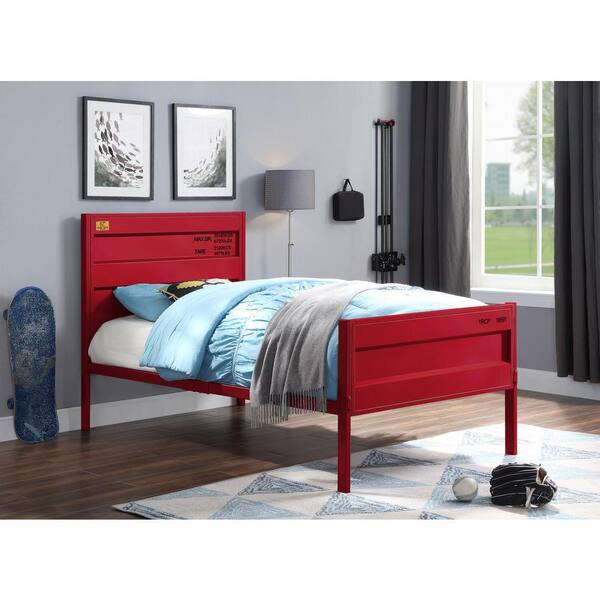 Acme Furniture Cargo Red Twin Bed, Red Twin Bed