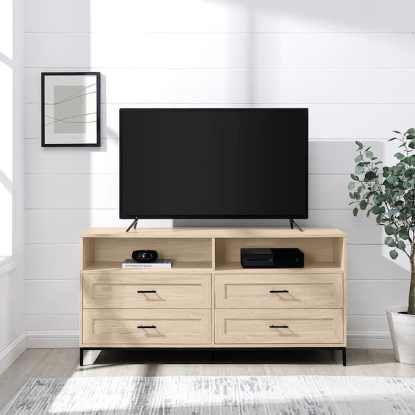 Birch Wood Modern Tv Stand