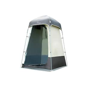 7.2 ft. x 5 ft. Portable Outdoor Shower Tent Changing Room Camping Shelter in Gray