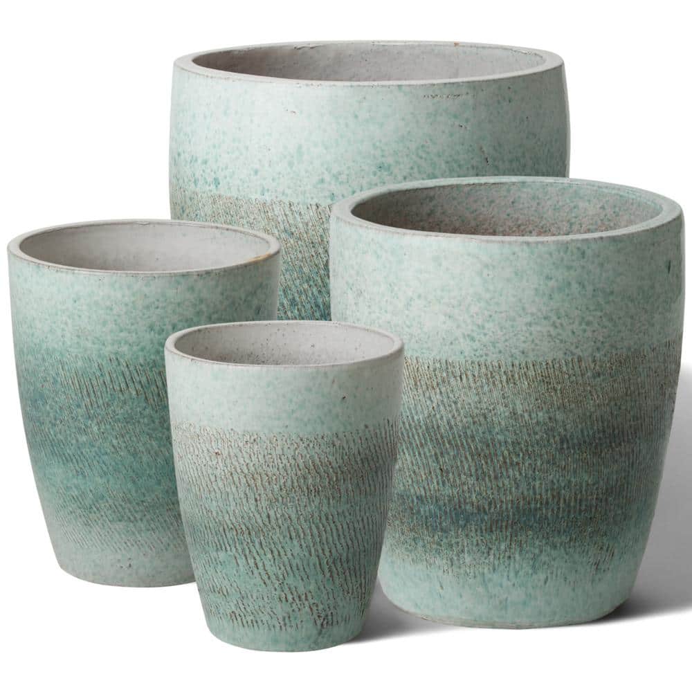 Emissary 12"H x 9.5"W Round Ceramic Outdoor Planter