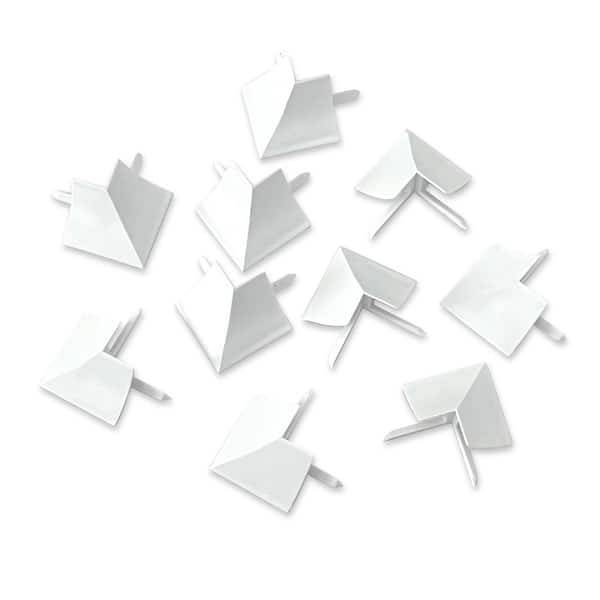 Molding Outside Corner Pieces-D x .5 in. W x .5 in. L x .75 in. ABS Plastic ¾ in. Finishing Corners, White (10 pk)