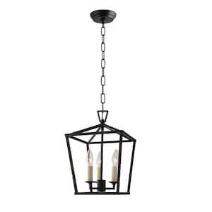 Alex 3-Light Matte Black Chandelier