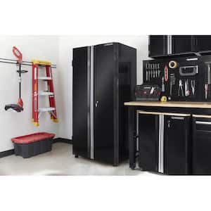 Ready-to-Assemble 24-Gauge Steel Garage Gear Cabinet in Black (36.6 in. W x 72 in. H x 24 in. D