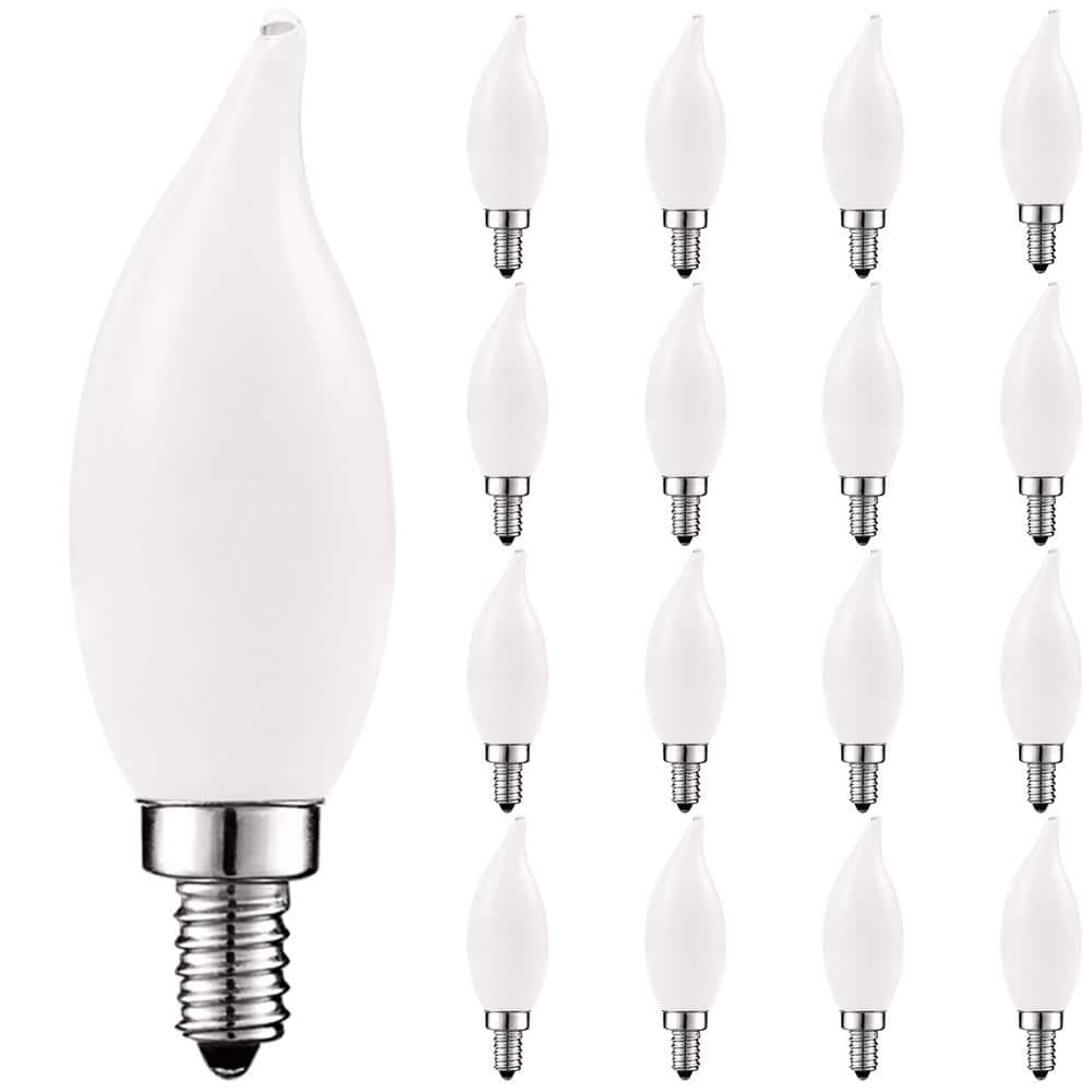 Warm White Frosted Dimmable LED Candelabra Bulbs