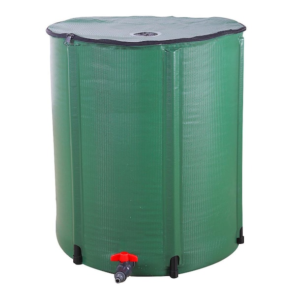 Winado 50 Gal. Green Rainwater Barrel 322870697334 The Home Depot
