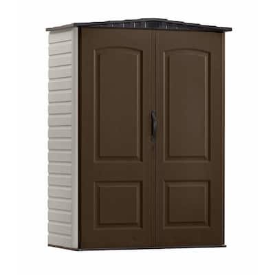 2 ft. 4 in. x 4 ft. 8 in. Small Vertical Resin Storage Shed