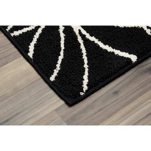 Grand Floral Black/Ivory 3 ft. x 4 ft. Area Rug