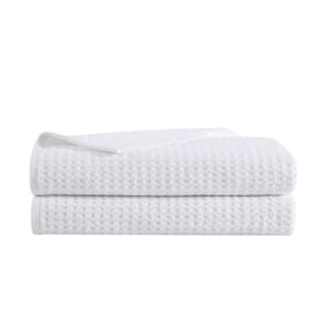 Northern Pacific 2-Piece White Cotton Bath Towel Set