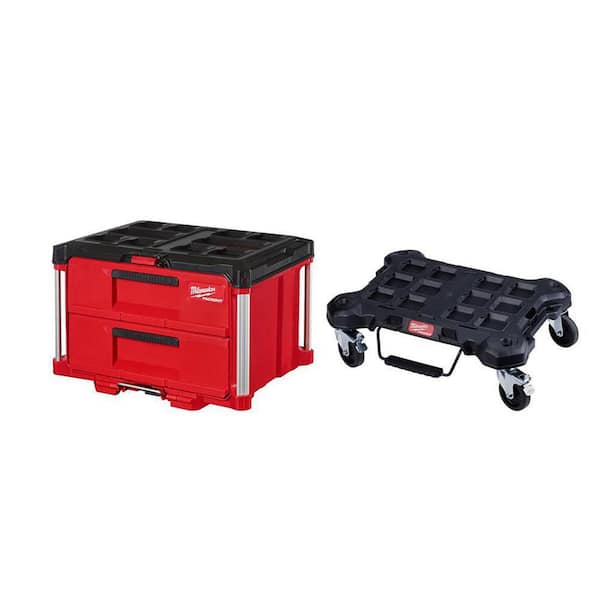 Milwaukee PACKOUT 22 in. 2-Drawer and Dolly