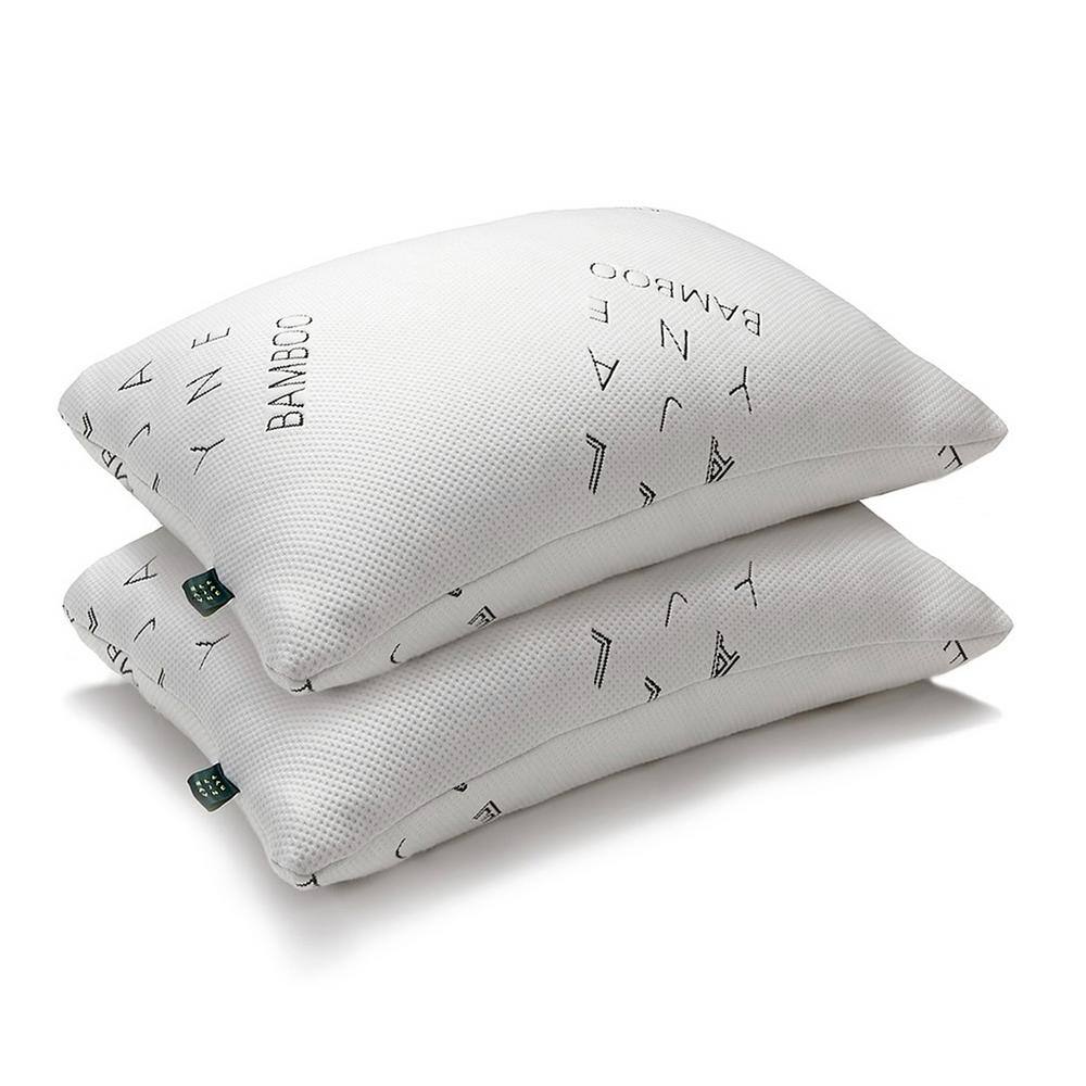 ELLA JAYNE Adjustable Shredded Memory Foam Bamboo Standard Size Pillow ...