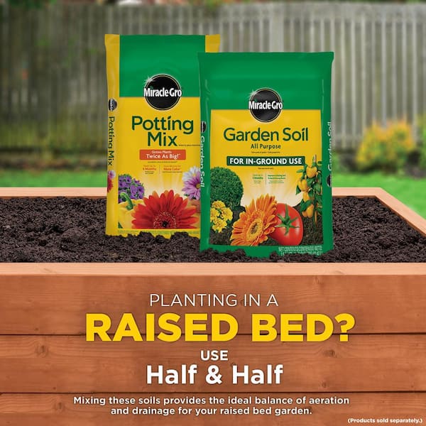Miracle-Gro - Potting Mix 50 qt. For Container Plants, Flowers, Vegetables, Shrubs, Feeds up to 6 Months