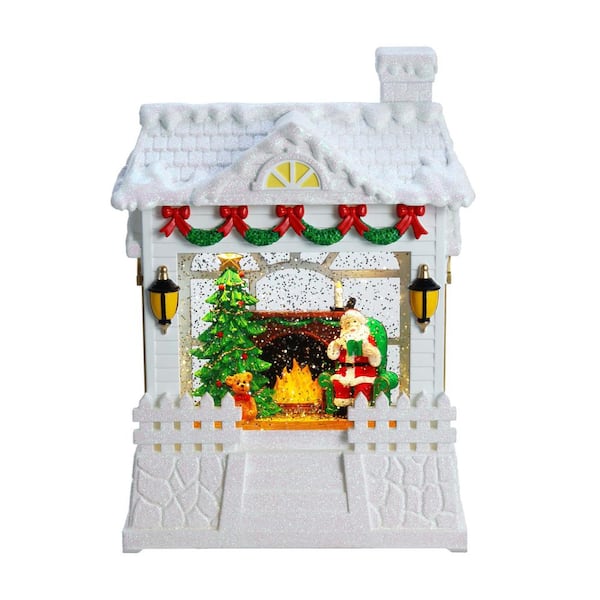 10 in. Moving Water Village House with Scenes