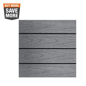 UltraShield Naturale 1 ft. x 1 ft. Quick Deck Outdoor Composite Deck Tile in Westminster Gray (10 sq. ft. Per Box)