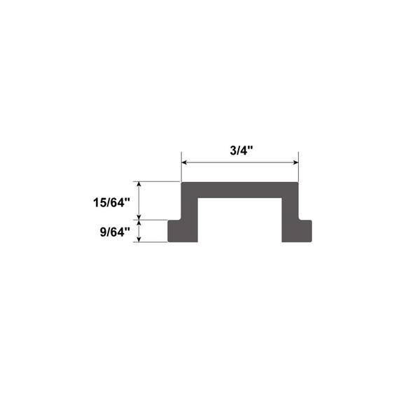 Brown Aluminium F Section-Timber Support Bar & Accessories-Edge Trim