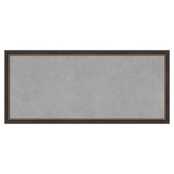 Amanti Art Ashton Black 51 in. x 23 in. Framed Magnetic Board
