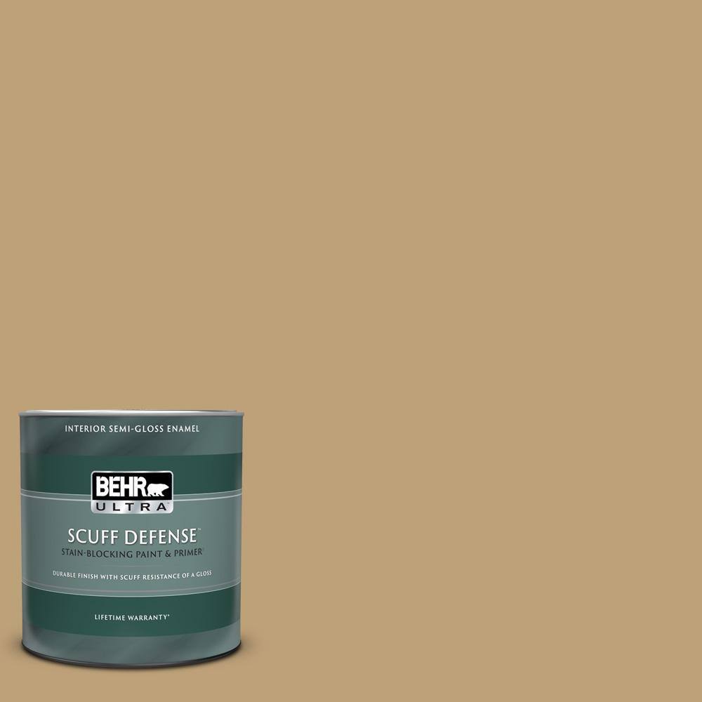 BEHR ULTRA 1 qt. PMD50 Winter Wheat Extra Durable SemiGloss Enamel