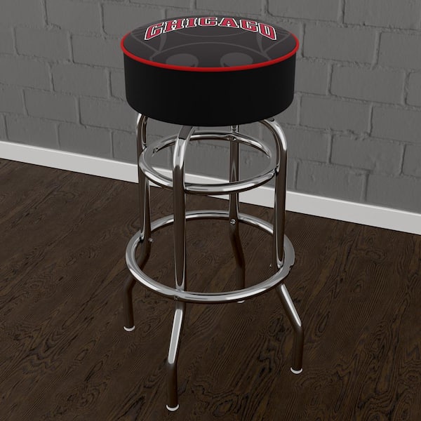 Chicago Bulls Fade 31 in. Red Backless Metal Bar Stool with Vinyl Seat
