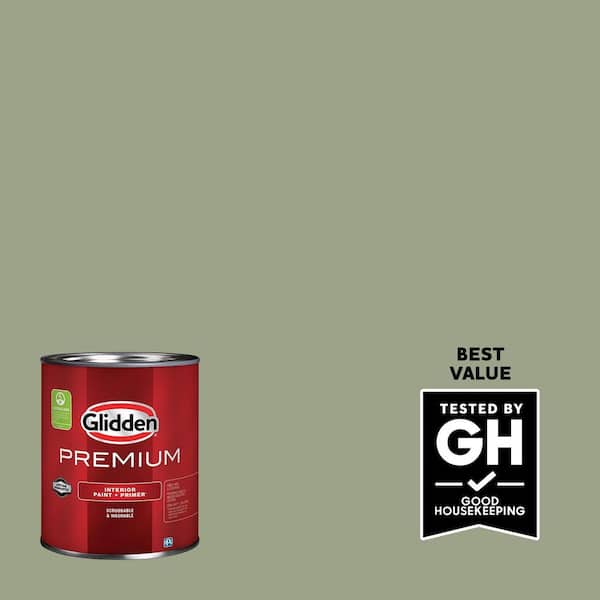 Glidden Premium 1 qt. PPG1030-4 Edamame Satin Interior Latex Paint