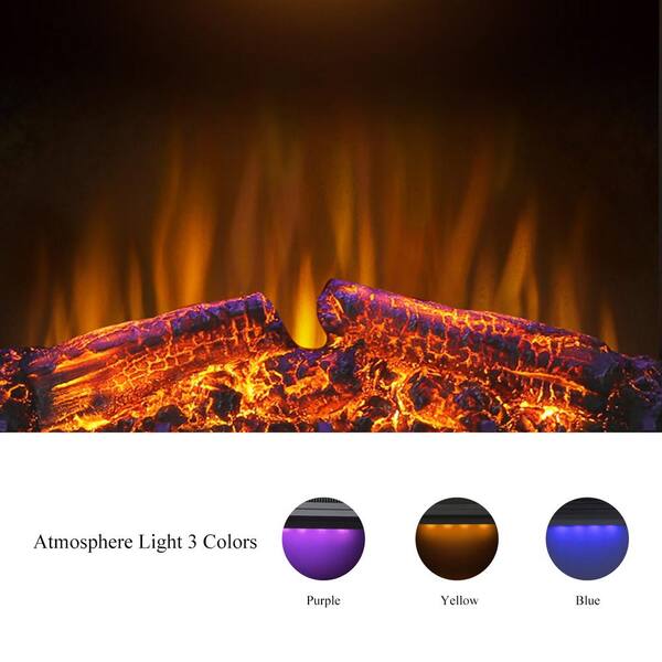 Valuxhome 30 in. Electric Fireplace Insert with Overheating Protection  750-Watt/1500-Watt, Black VHEF28-HD - The Home Depot