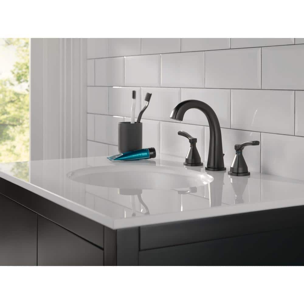 Modern Ascend 16" Widespread Stainless Steel Bathroom Faucet with Drain