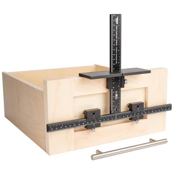 Cabinet Hardware Jig for Installation of Handles and Knobs on Doors and Drawer Fronts