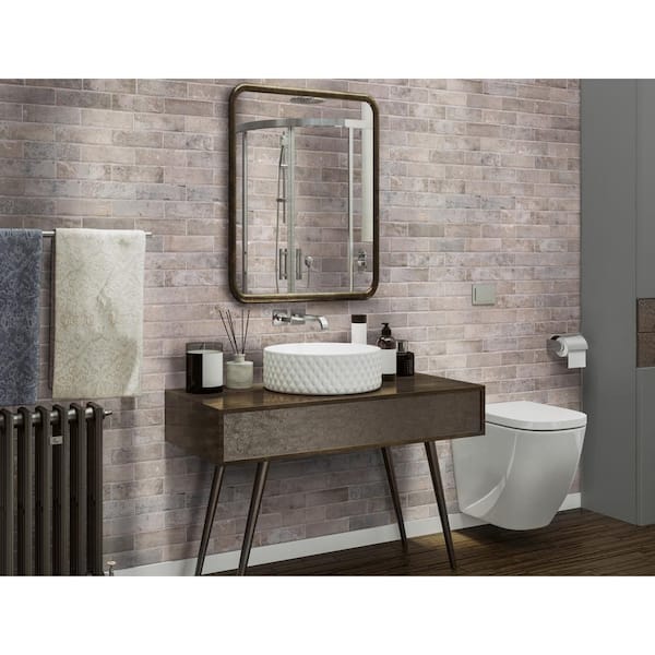 Capella Taupe Brick 2 in. x 10 in. Matte Porcelain Floor and Wall Tile (100-Cases/515.2 sq. ft./Pallet)
