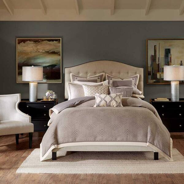 MADISON PARK Signature Shades of Grey Polyester Queen Comforter Set